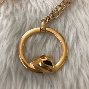 Panther Charm Medallion Necklace